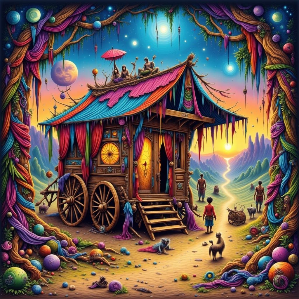 Whimsical Gypsy Caravan by Ethereal Portal