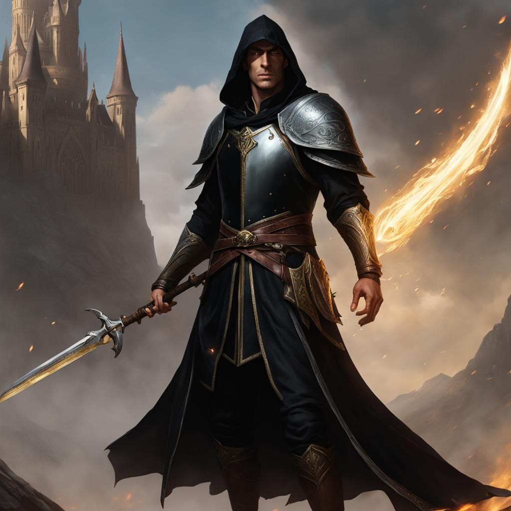 High Elf Sorcerer Concept Art in Eldritch Style