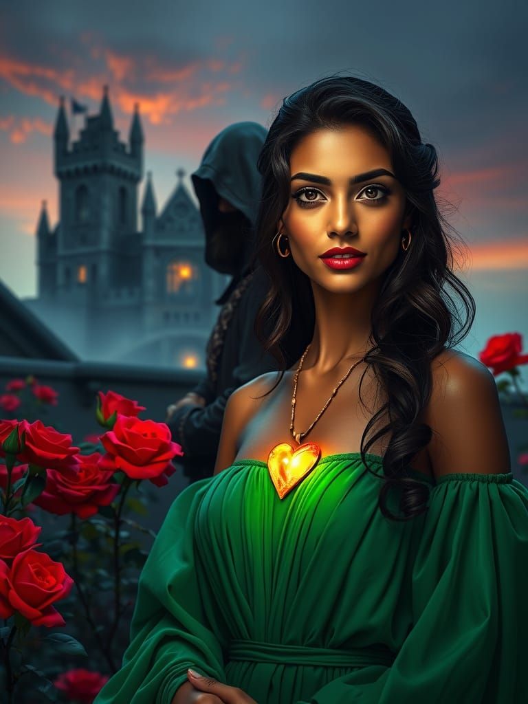 Enchanted Rose Garden at Twilight: Gothic Romance