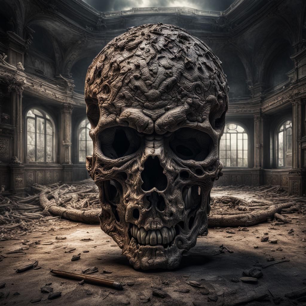 Detailed Disfigured Character Portrait in HDR