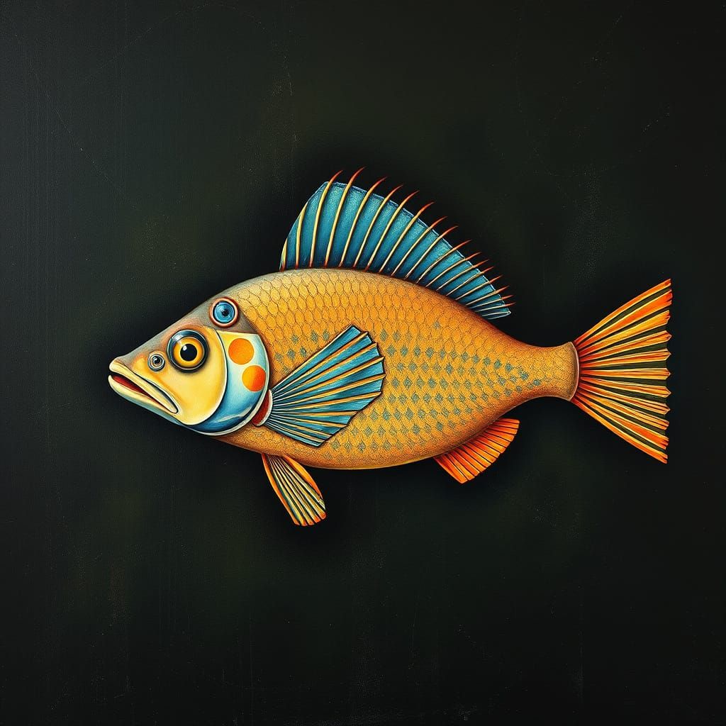 Surrealist Fish in Dreamlike Abstraction