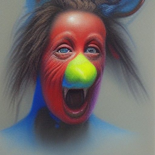 Crayon Creature: Oil Painting by Gurney