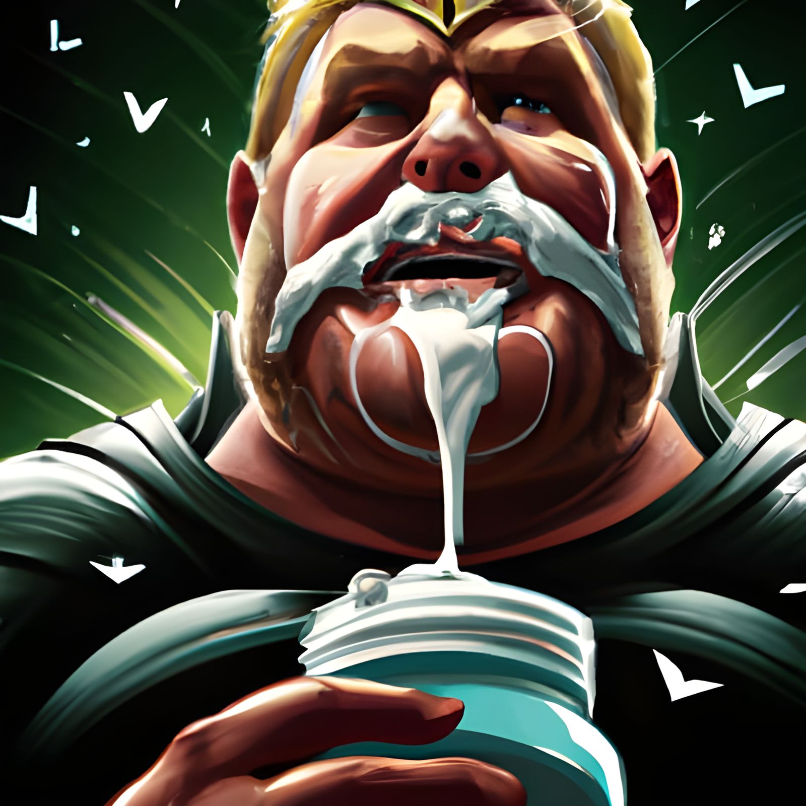 Batman as Middle-Aged Man Eating Mayonnaise