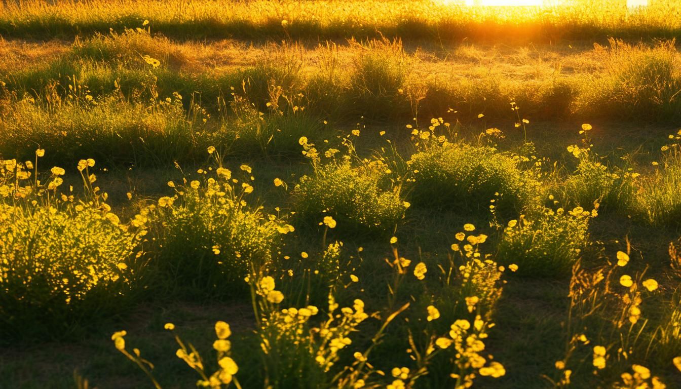 Abstract Golden Hour Scene