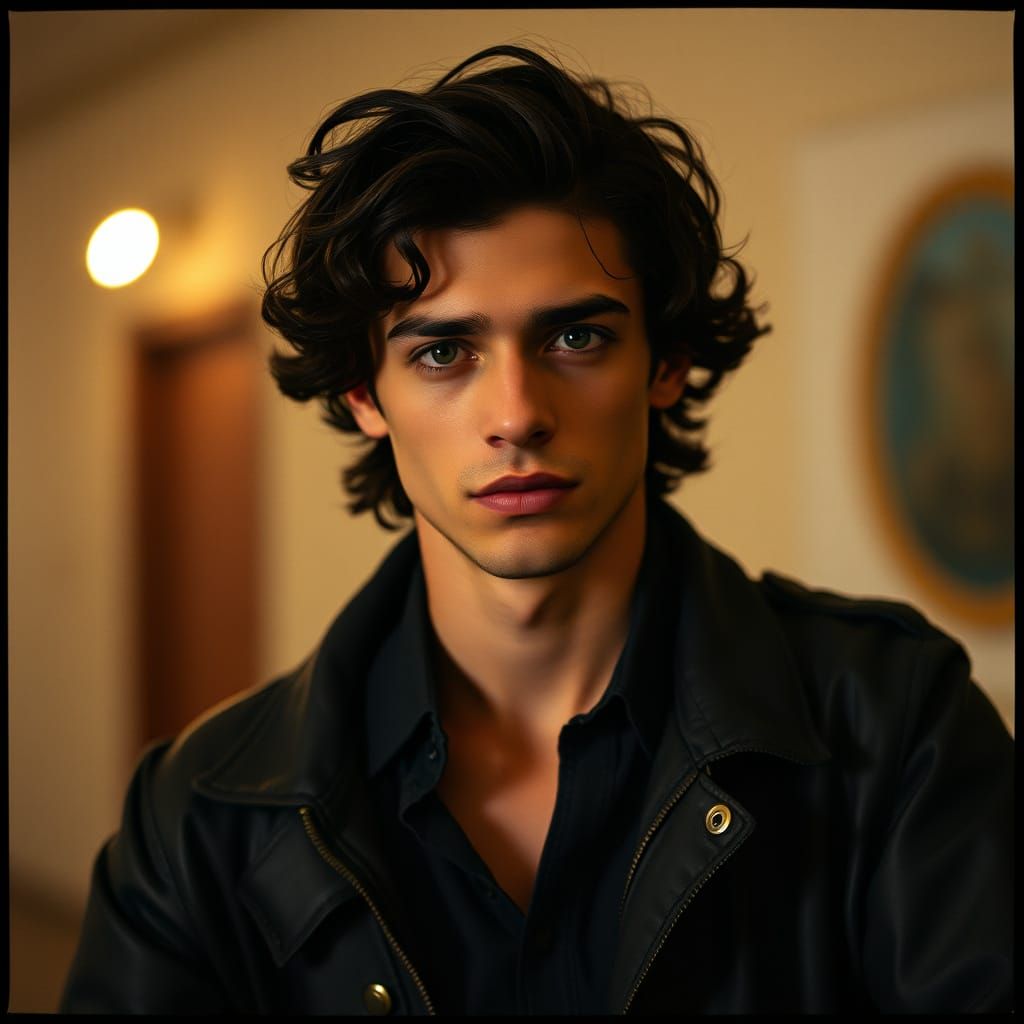 Young Lisbon Rebel in Cinematic Film Still