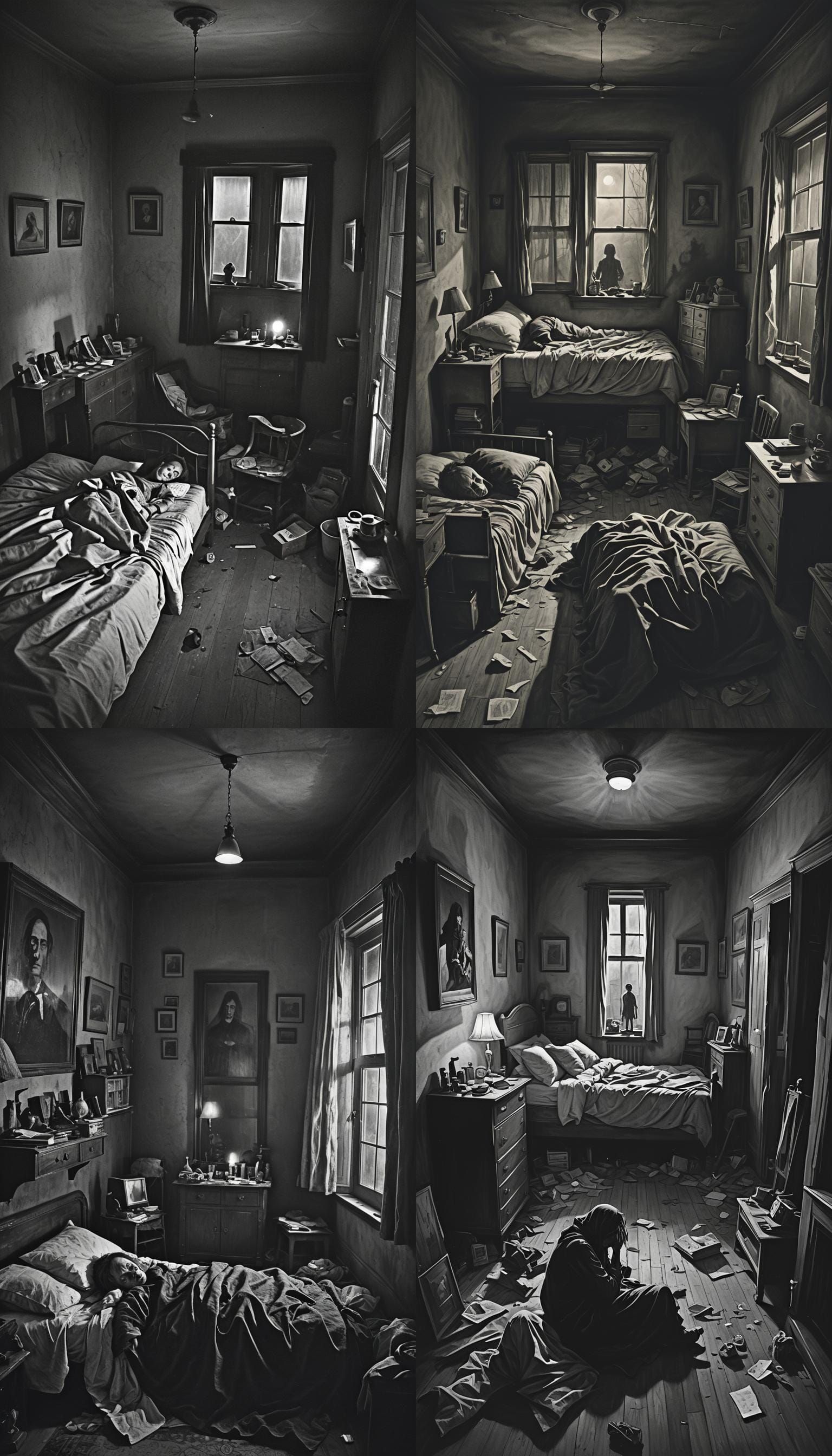 Eerie Sleep Paralysis Nightmare in Dark Room