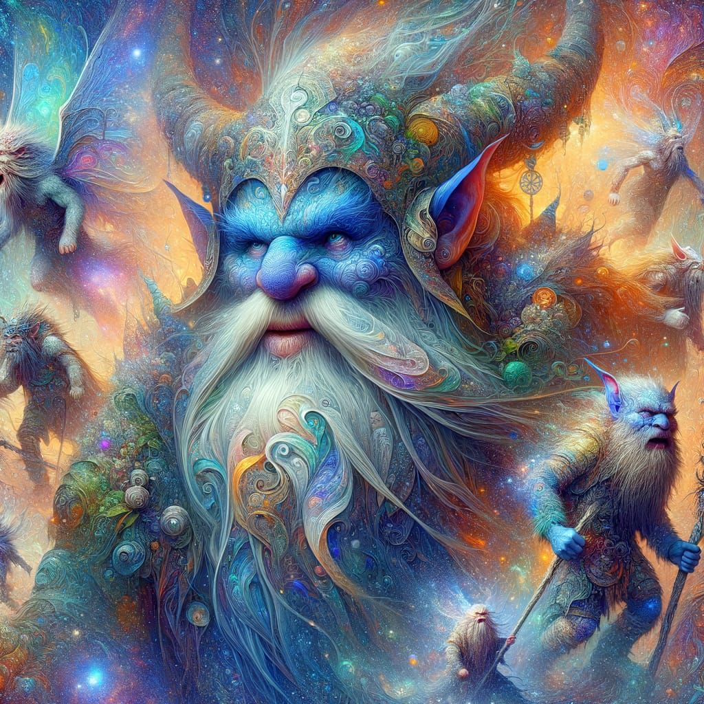 Mythical Nordic Warriors in Cosmic Enchanted Settings