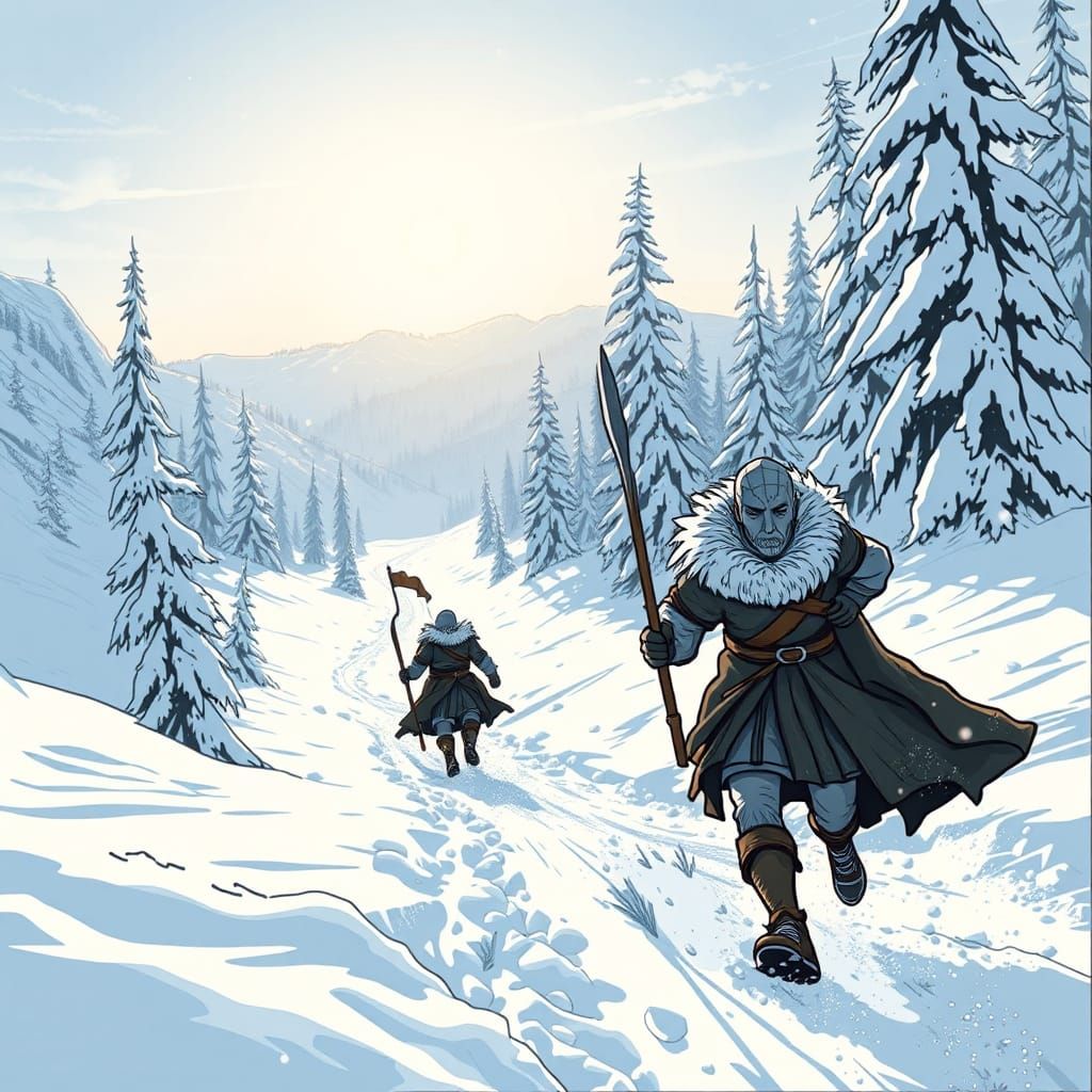 Comical CG Jon Snow Avalanche Run