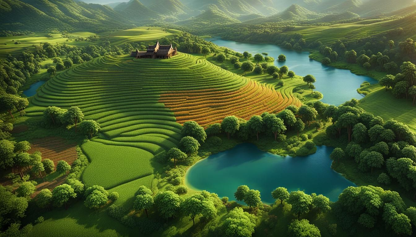 Lush Landscapes of Solomon's Kingdom: A Digital Painting