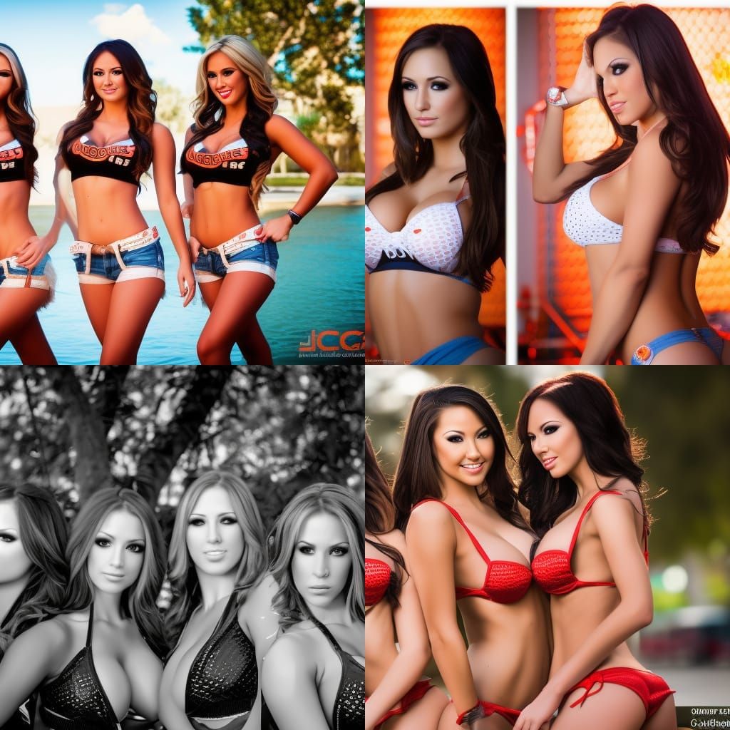 Hooters Girls in Professional Photography Style