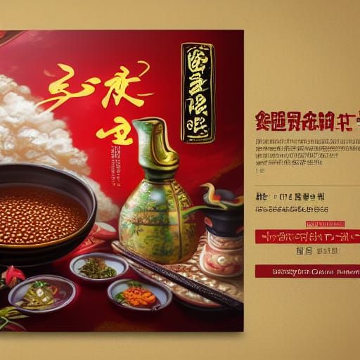 Oriental Soy Sauce Advert in Detailed Matte Painting