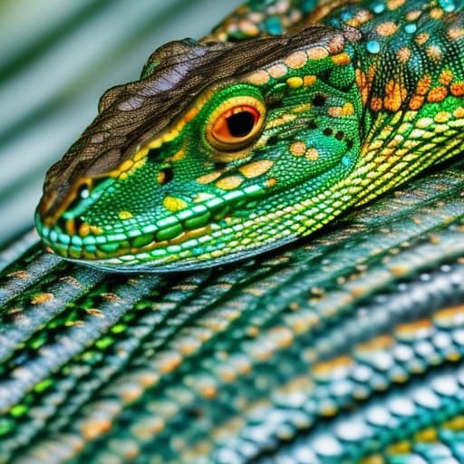 Detailed Lizard Scales in Sharp Focus