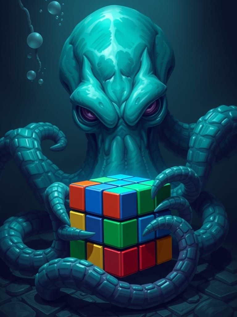 Kraken Solves Rubik's Cube With Tentacles