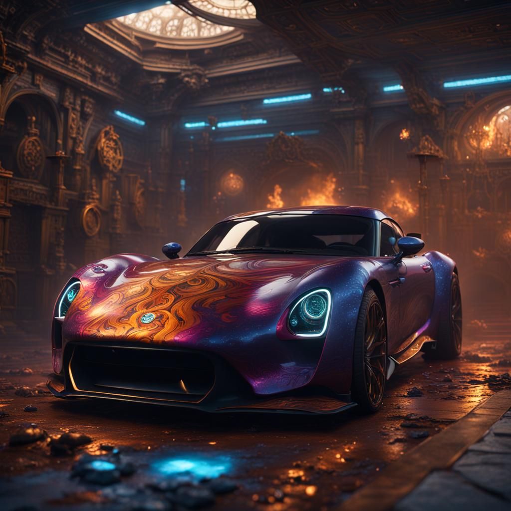 Detailed Matte Painting of a TVR Cerbera