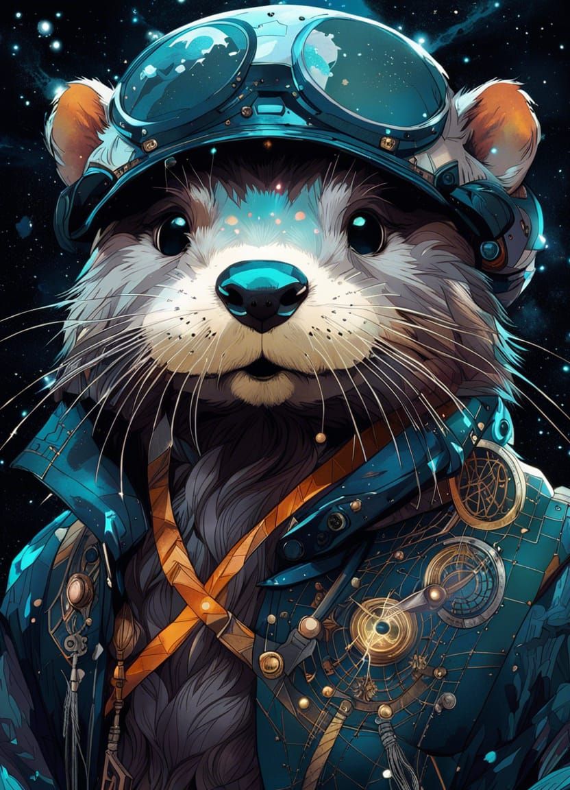 Anime Otter Isekai with Sparkling Aura