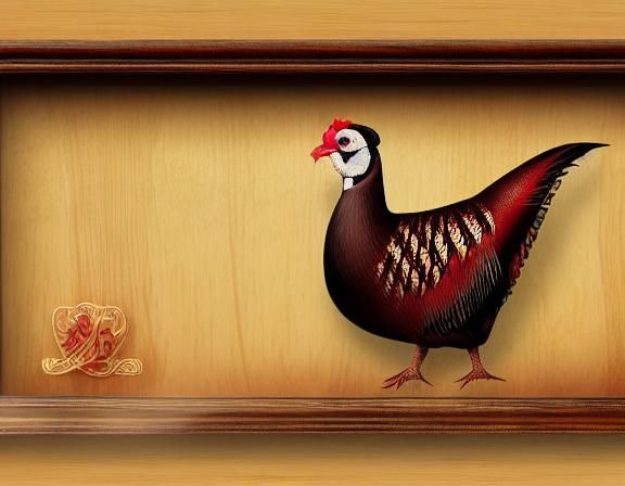 Yoruba Wood Carving of Stylized Pheasant