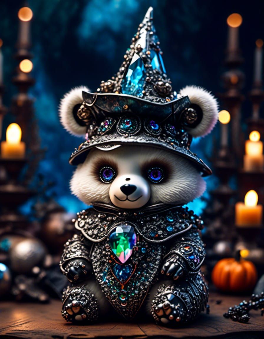 Gemmed Witch Bear Cub in Opalescent Armor