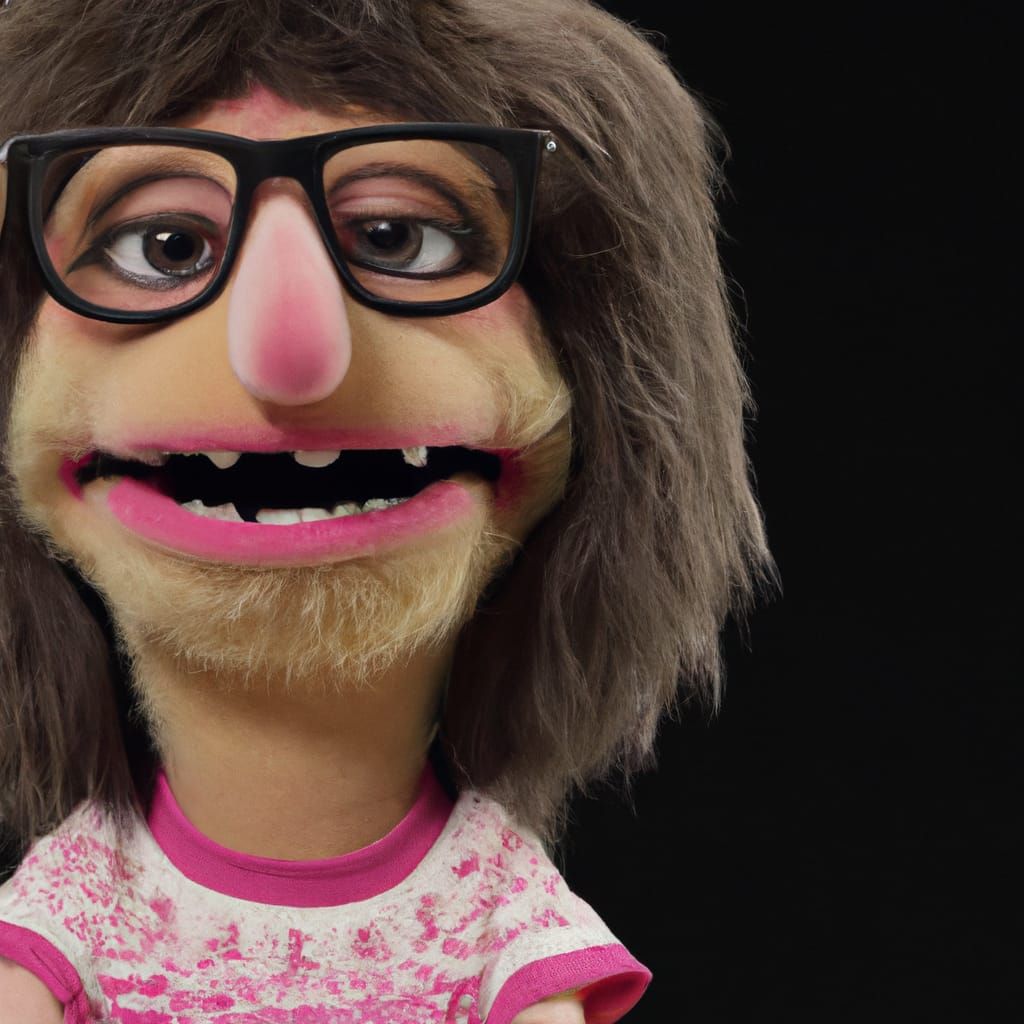 Tina Belcher as a Hyperrealistic Muppet