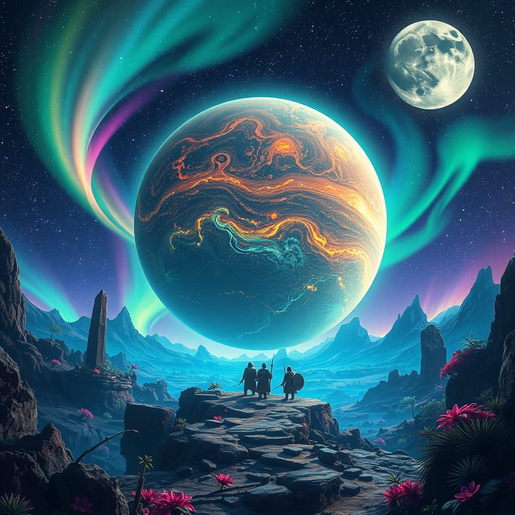 Jedi Knights Explore a Mysterious Alien Planet