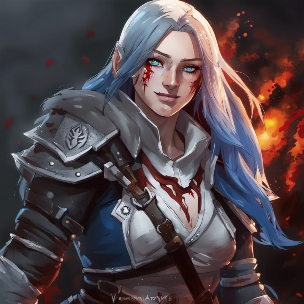 Dragon Age Grey Warden Rogue in Anime Style