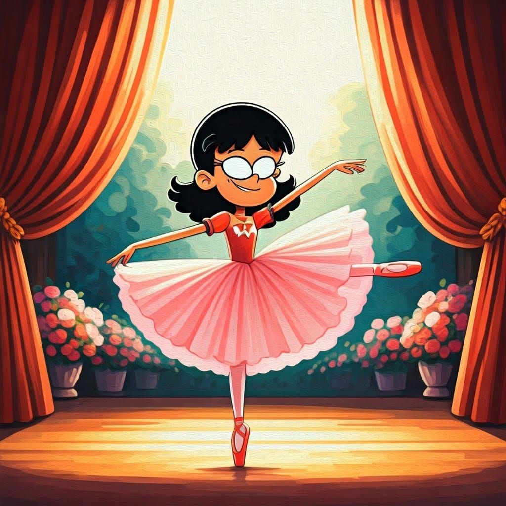 Imagine Stella Zhau from The Loud House as a graceful baller...