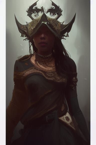 Jack of Spades Portrait in Art Nouveau Style