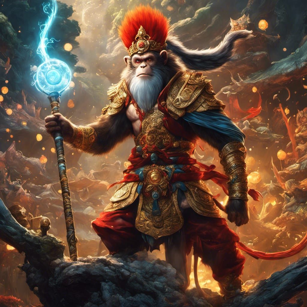 Monkey King in Fantasy Land: Epic Comic Art