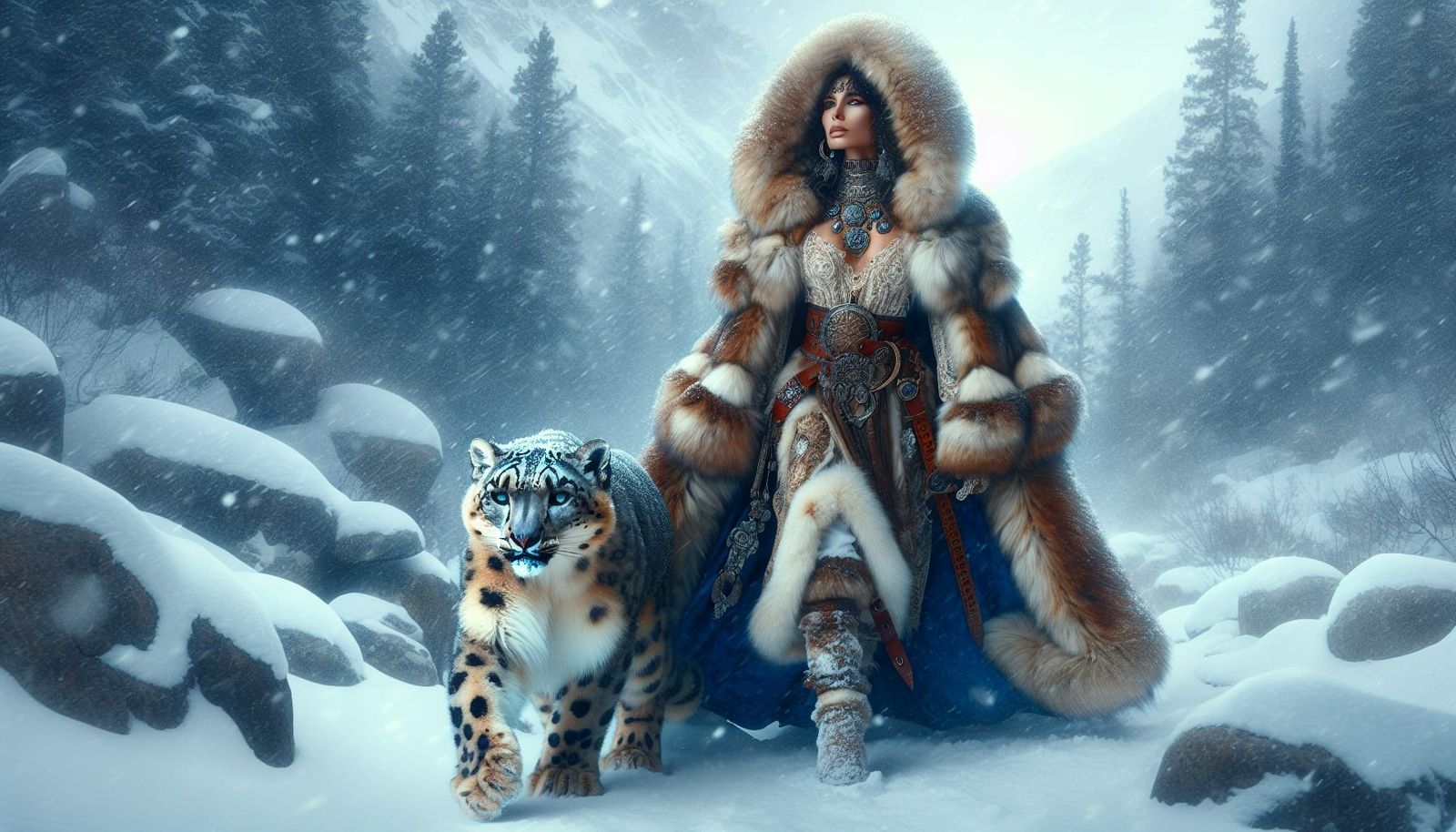 Majestic Warrior in Winter Wonderland
