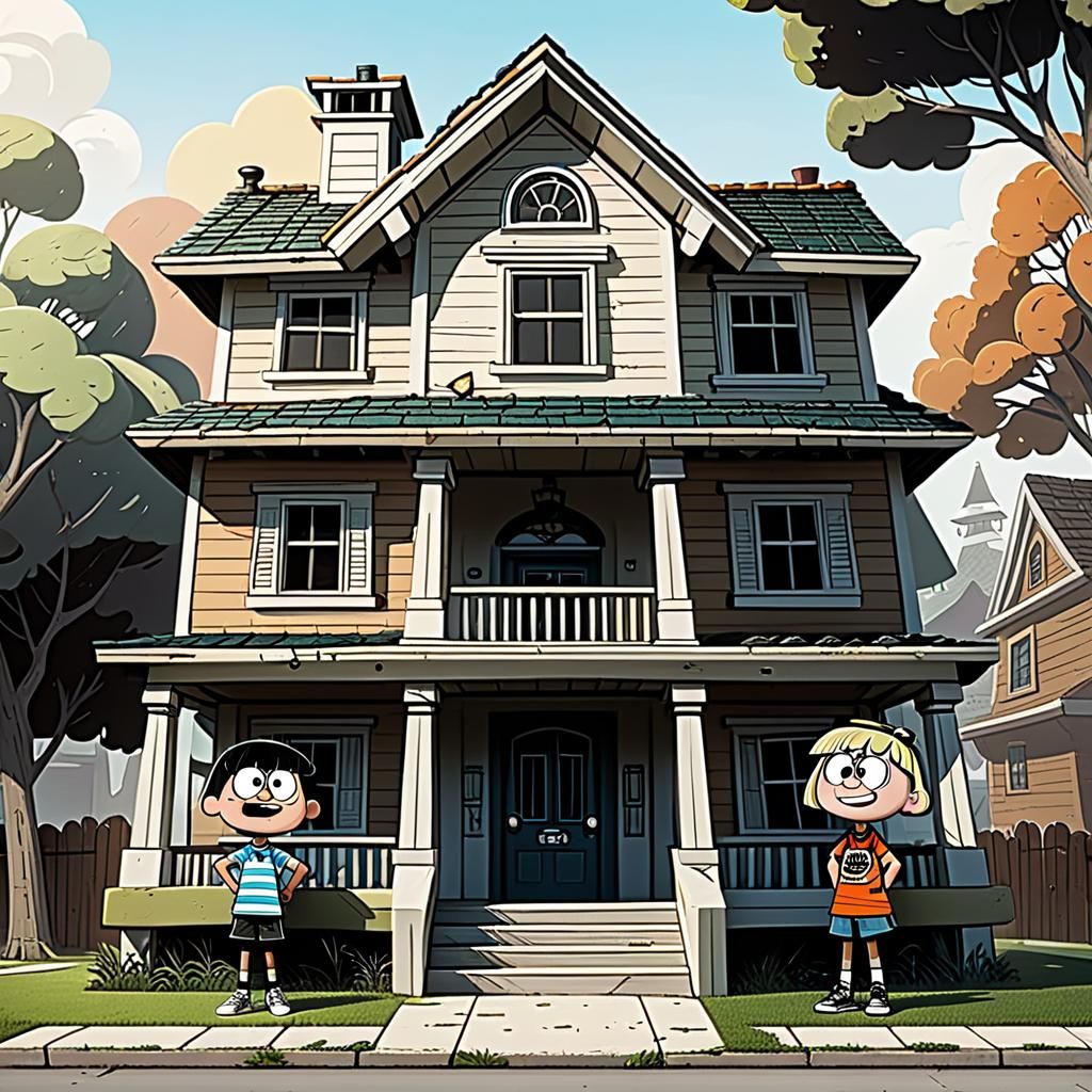 The Loud House Inspired Cartoon Scene