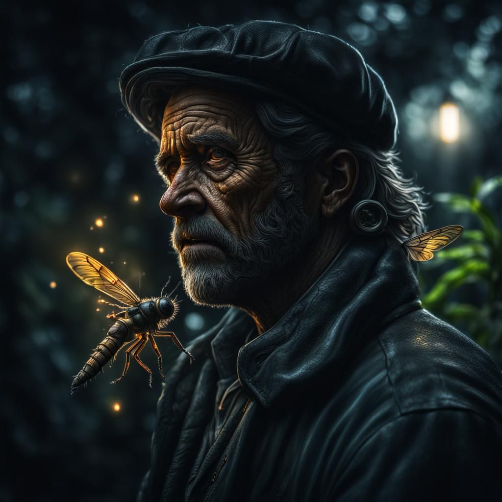 Hyperrealistic Portrait of Otis Firefly in HDR