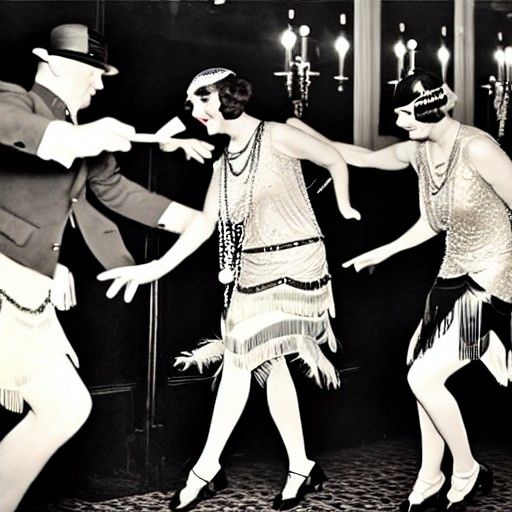 1920s Flapper Dancing in Smokey Speakeasy