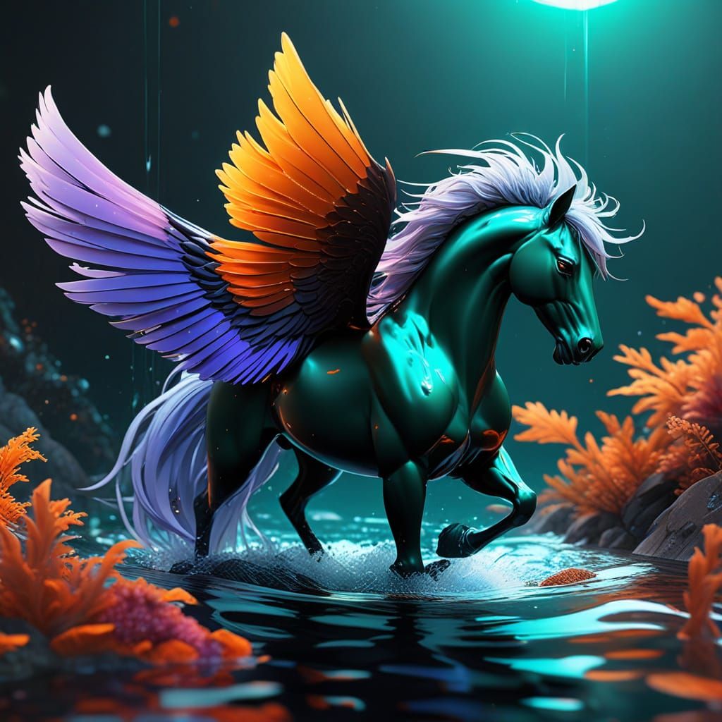 Aquatic Chimera in Anime Style