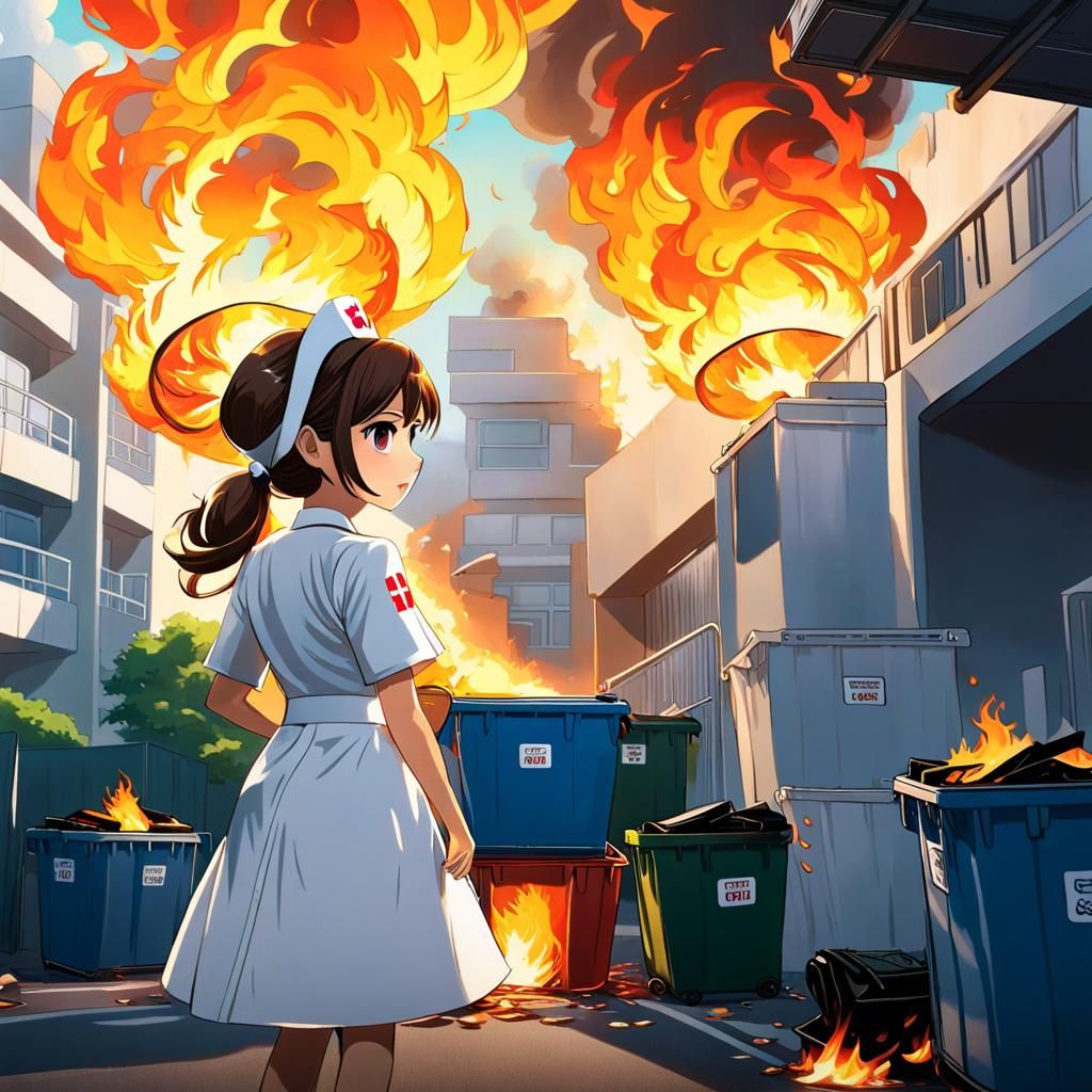 Chibi Nurse at Burning Hospital, Anime Style
