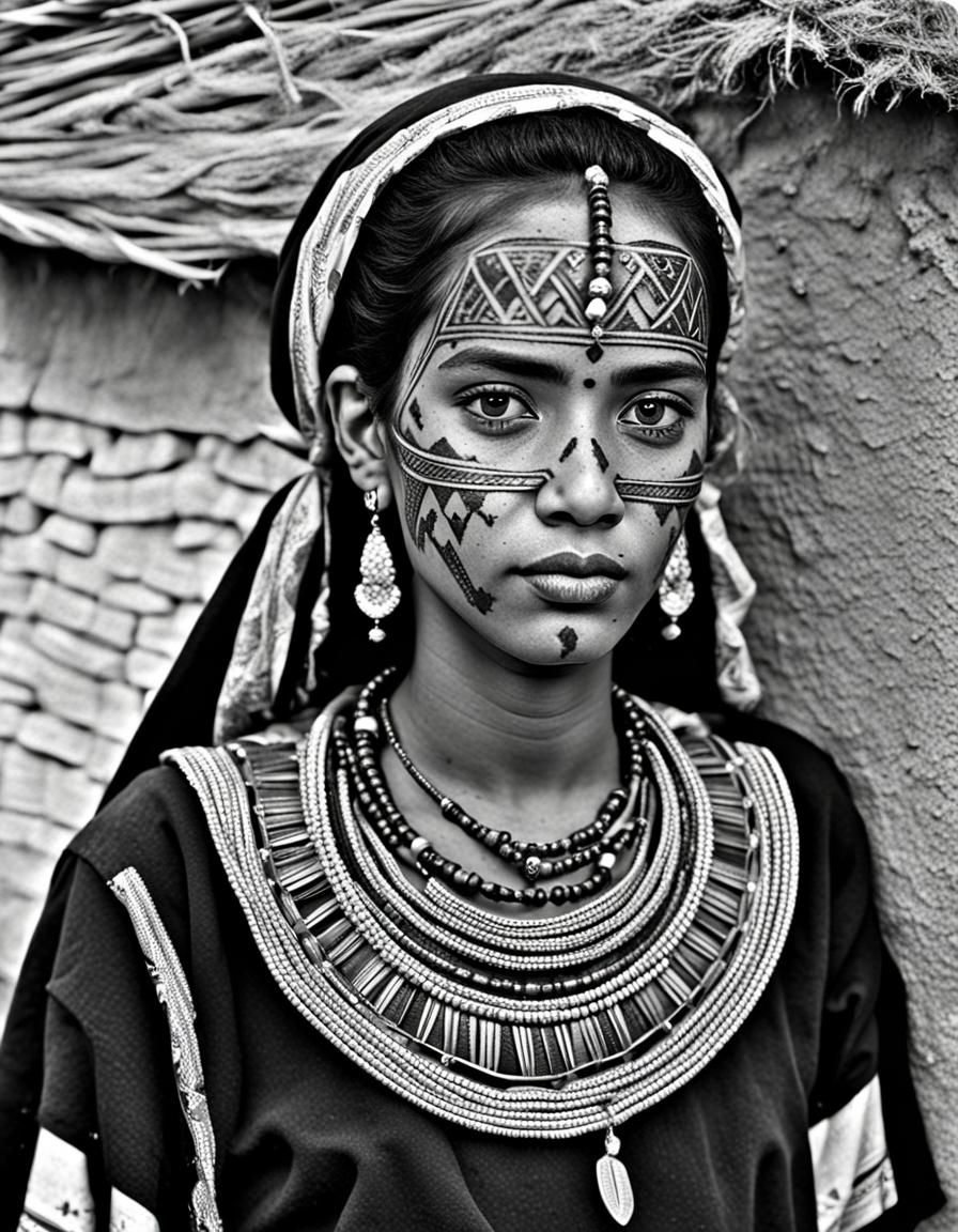 Black tattoos, La fille d'un Berbère Amazigh de Tunisie, tatouée sur le visage m'a un jour demandé en mariage (j'ais dit...