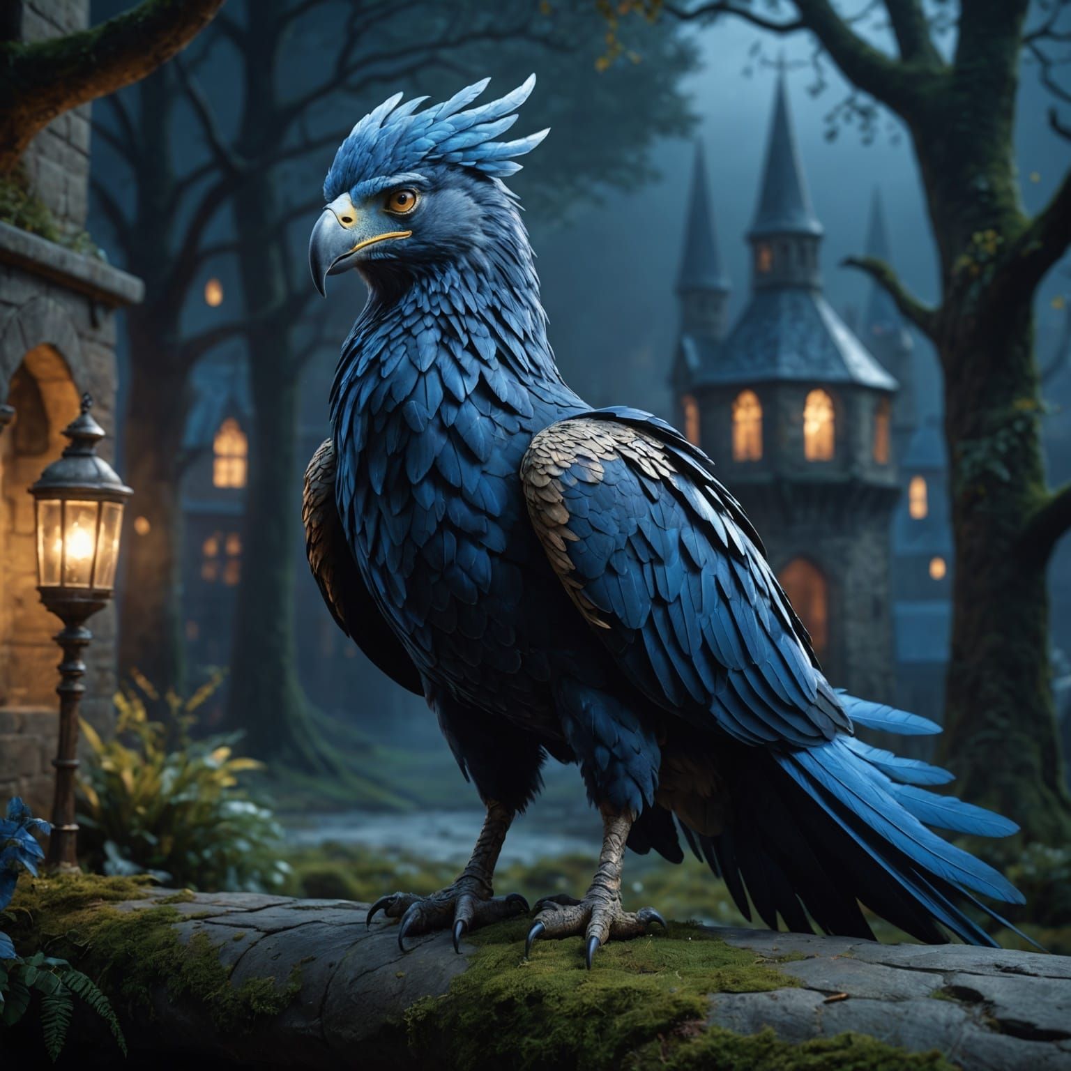 Hippogriff Portrait in Detailed Matte Painting Style
