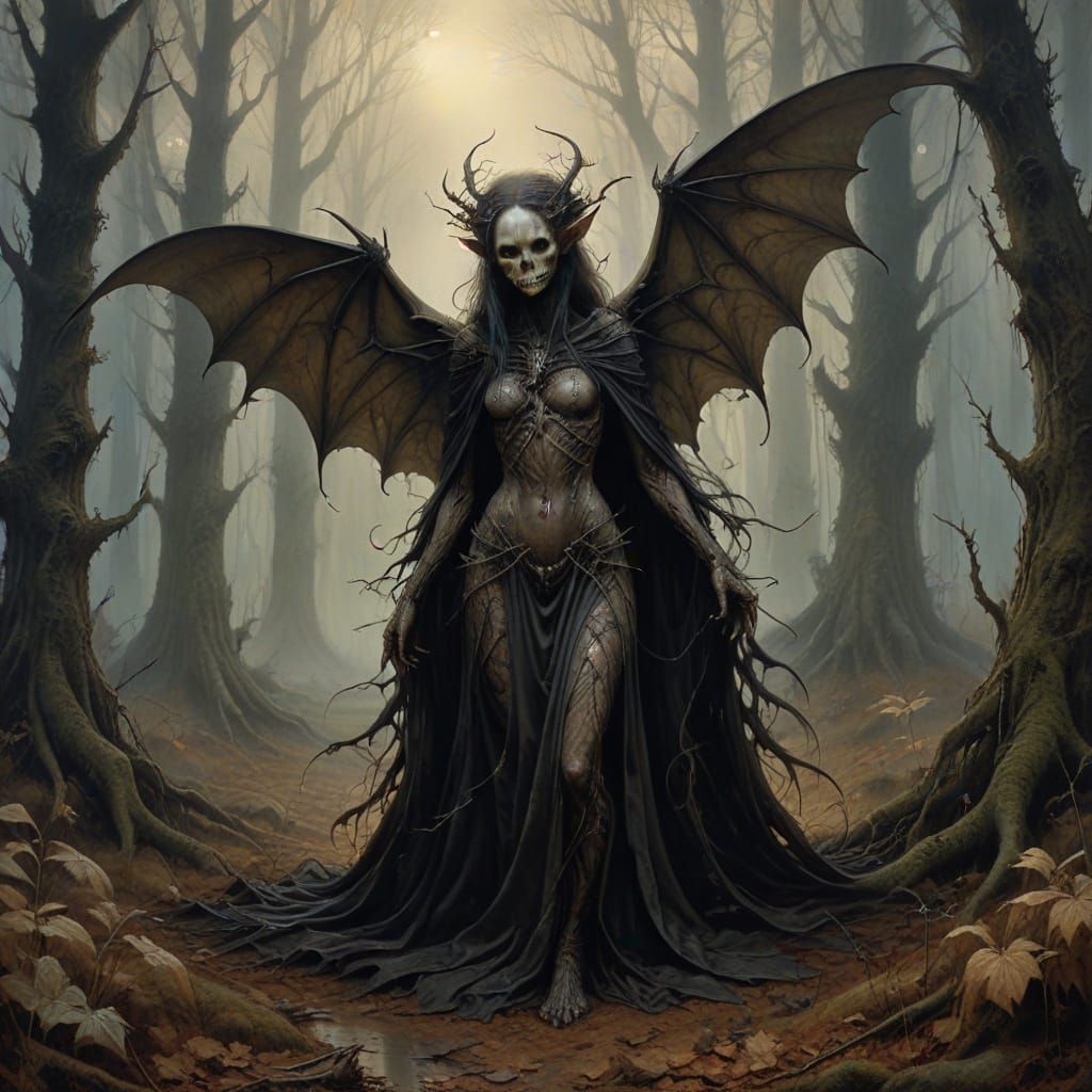 Dark Fae Herald of Doom in Twisted Forest