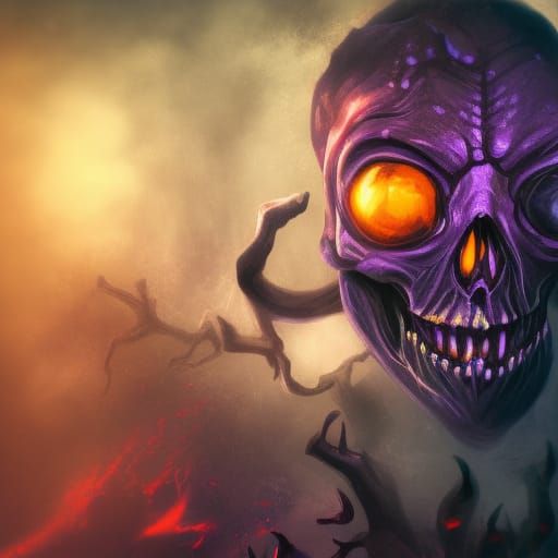 Digital art, a spooky looking dark potion