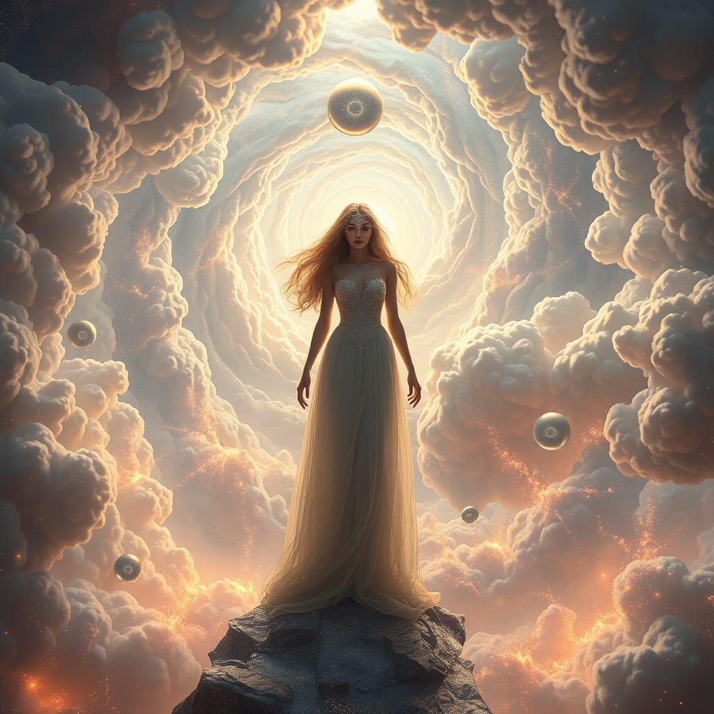 Ethereal Fantasy Concept Art Piece in Unreal Engine 5 Style