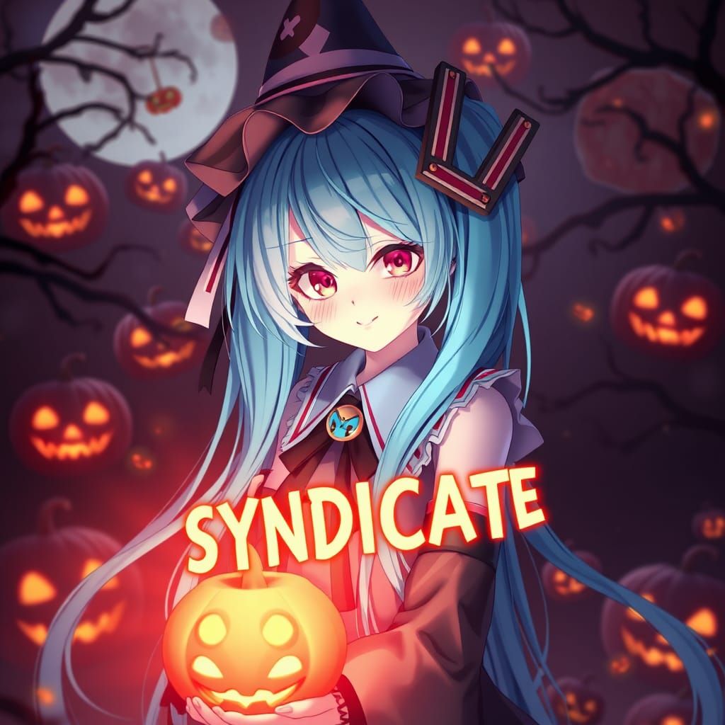 Miku Hatsune Halloween 3D Anime Art