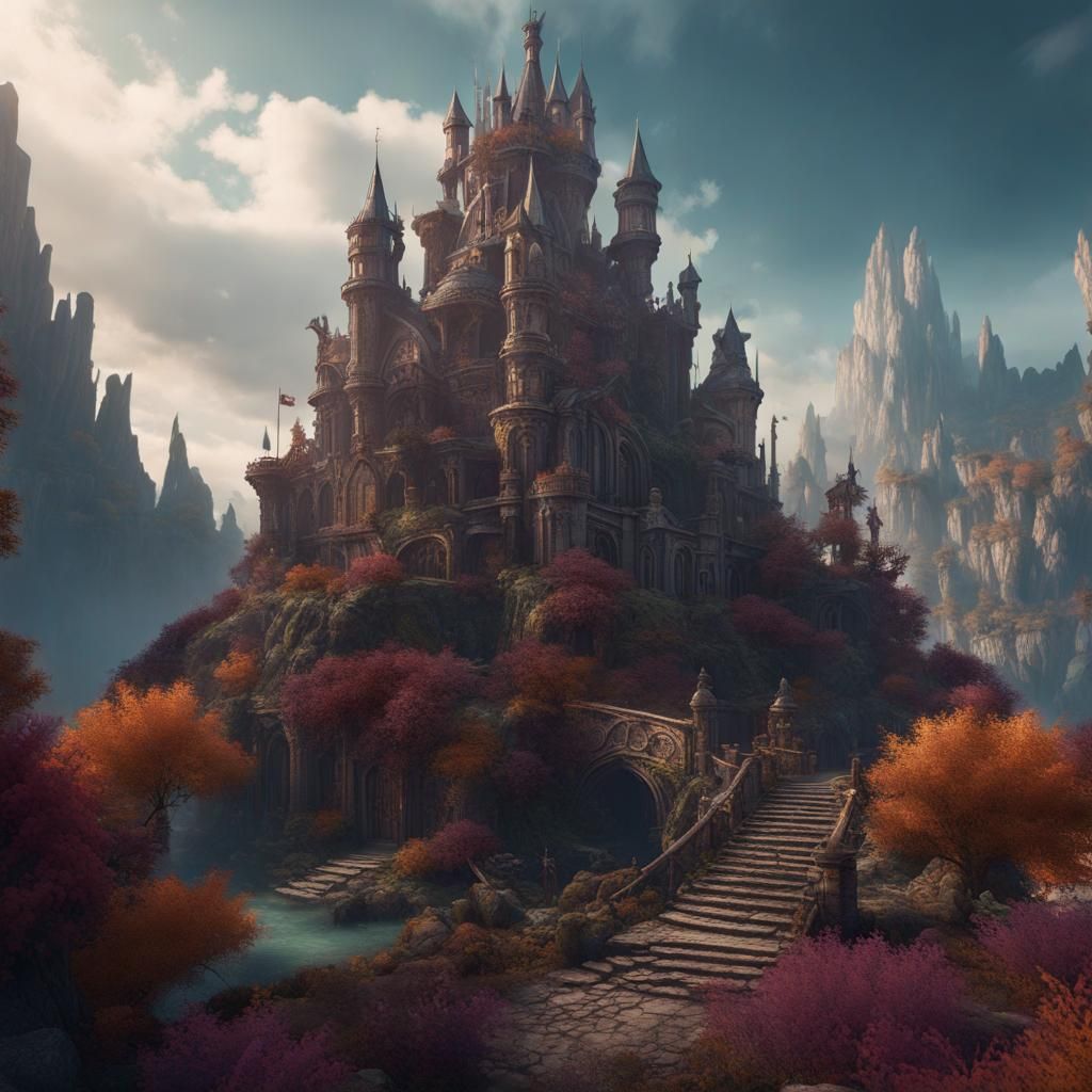 Fantastical Matte Painting in Deep Color
