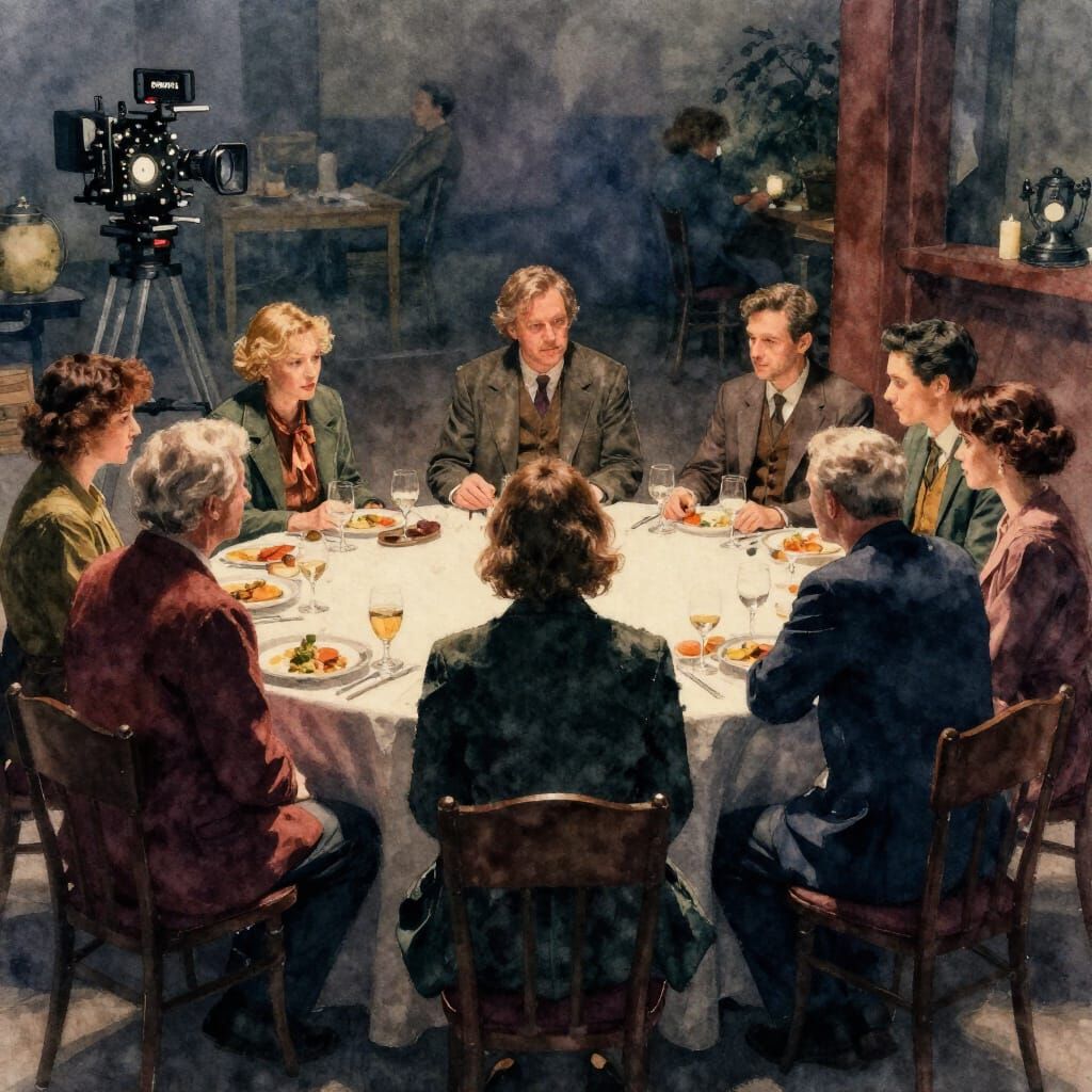 Diverse Group Discussing Peace in Watercolor Style