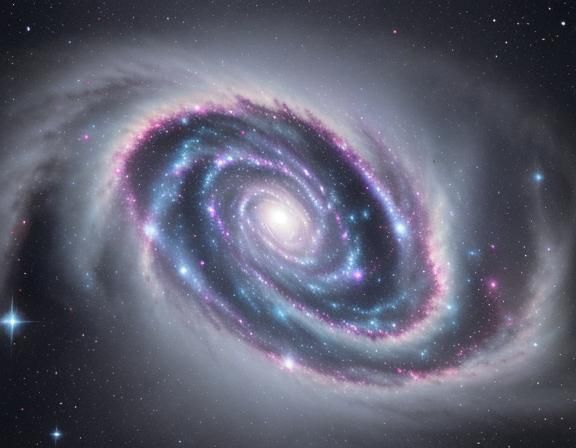 Grey Gradient Nebula Galaxy with Sunshine