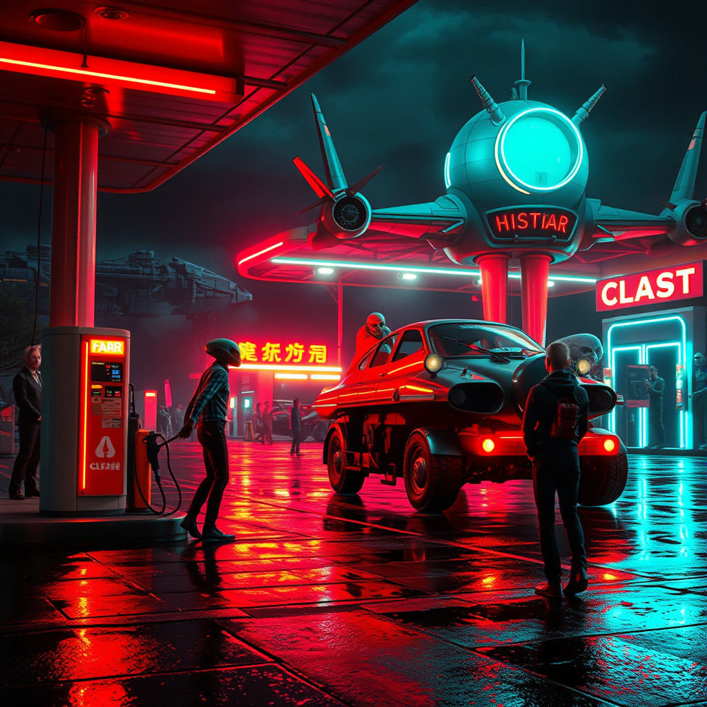 Alien Attendant at Intergalactic Fueling Station