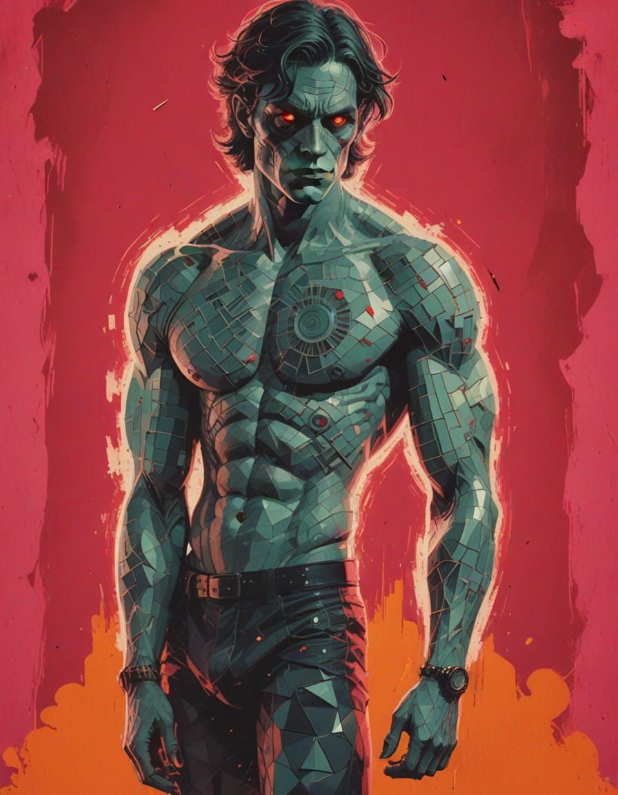 Charismatic Beggar Boy Radiates High Esteem in Digital Art D...