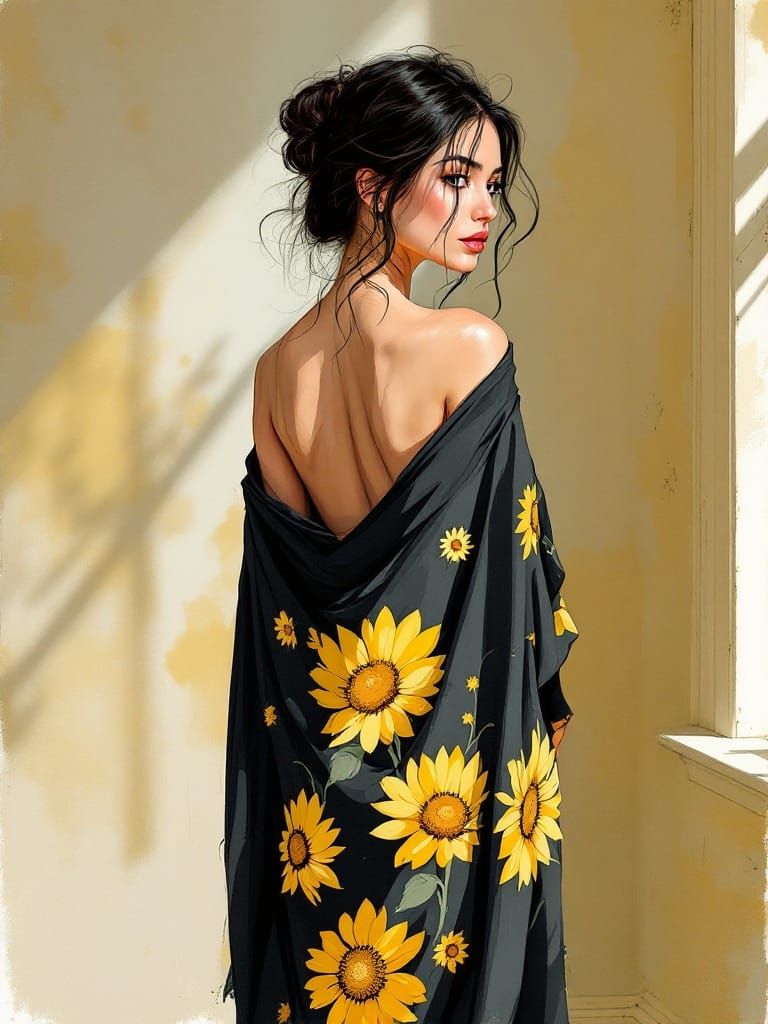 Vibrant Ink Portraits of a Summer Woman