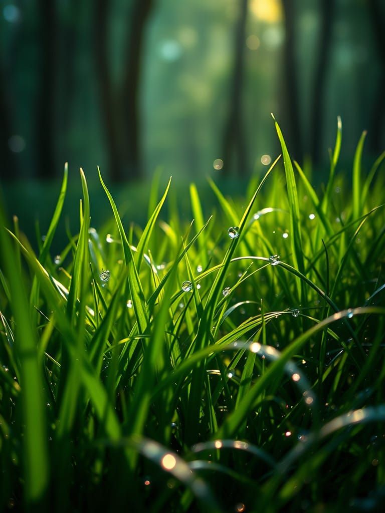 Enchanted Emerald Forest with Diamond Dew