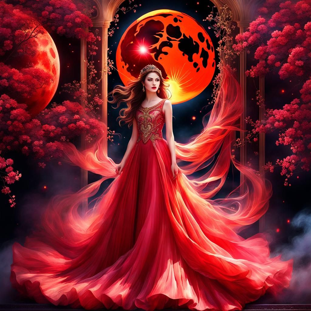 Red Moon Opens Door to Luminous Dream World