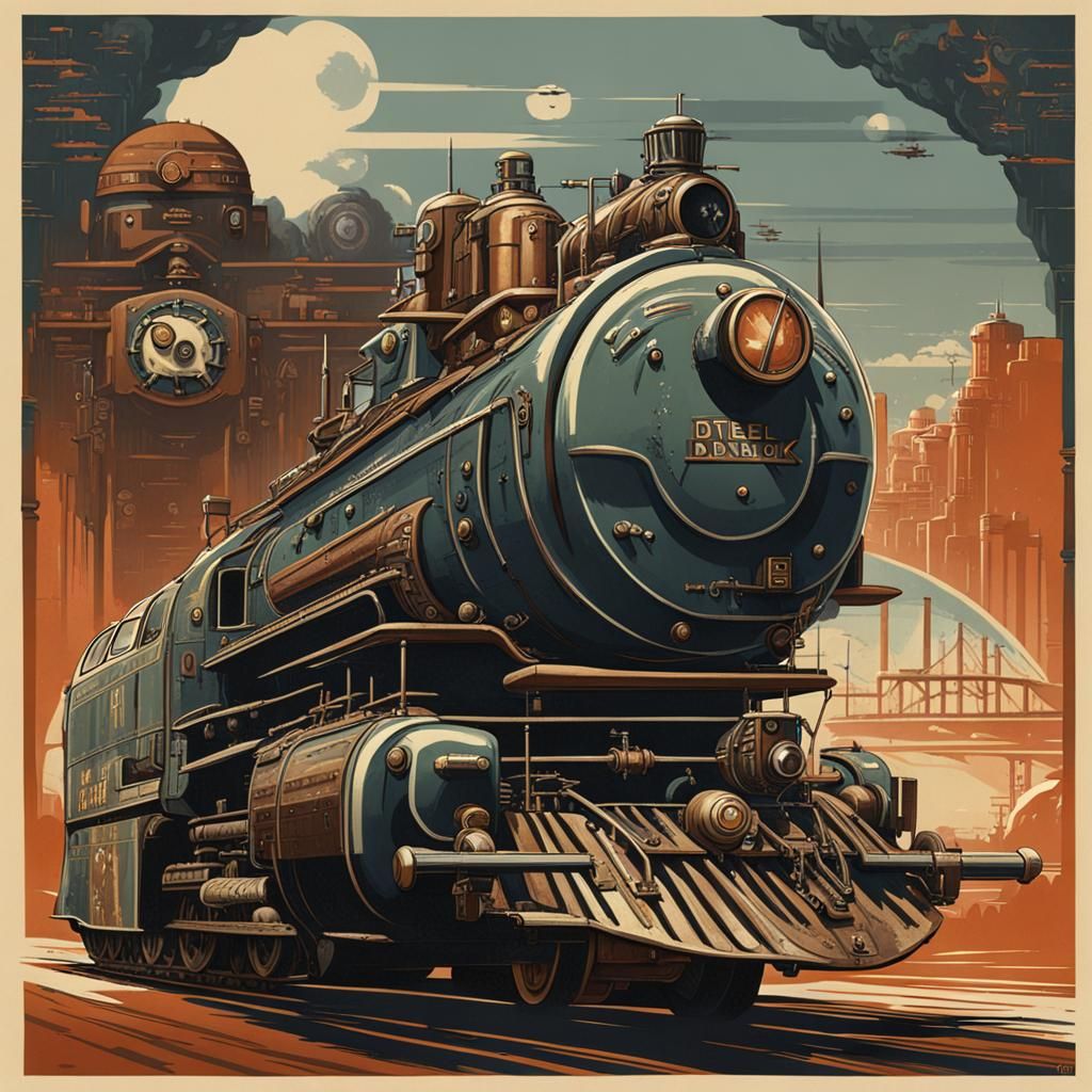 Dieselpunk Inspired Technological Art