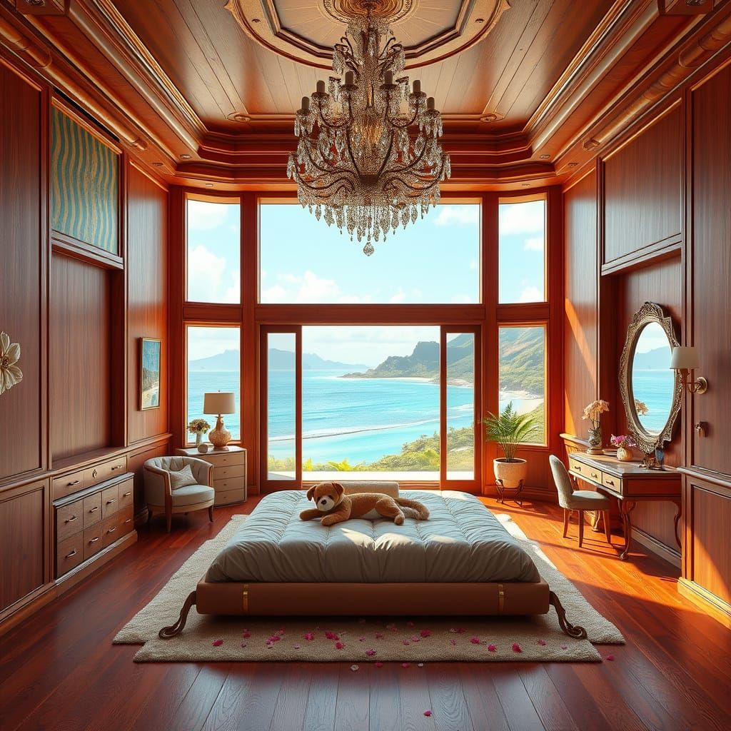 Luxury Redwood Retreat with Whimsical Flower Accents and Cha...