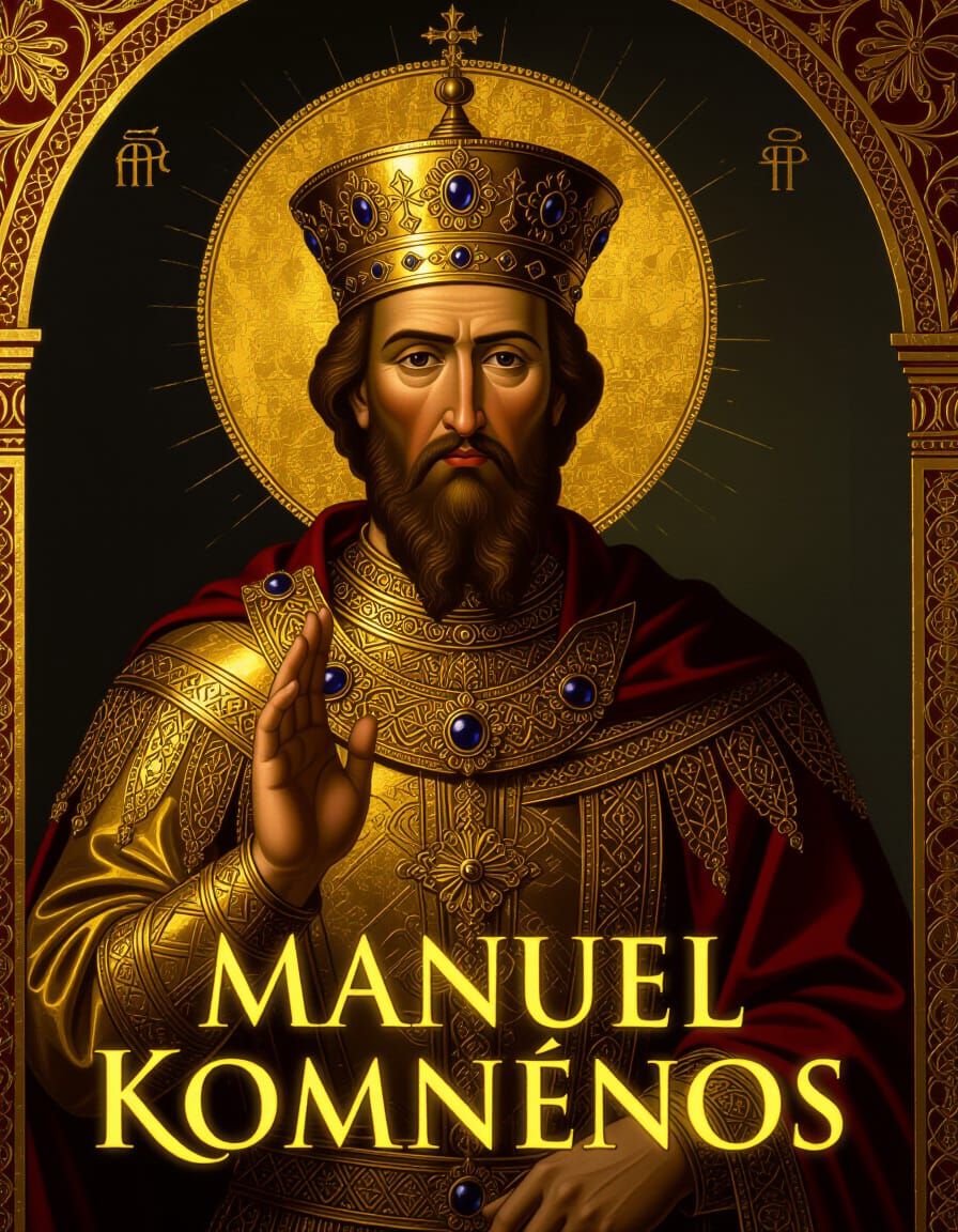 Byzantine Emperor Manuel Komnenos in Golden Regalia